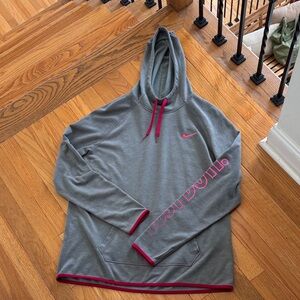 Nike Gray Sweater with Pink Details